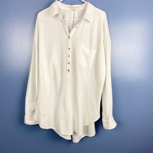 Anthropologie Pilcro Texture Long Sleeve Tunic Top - Picture 4 of 8